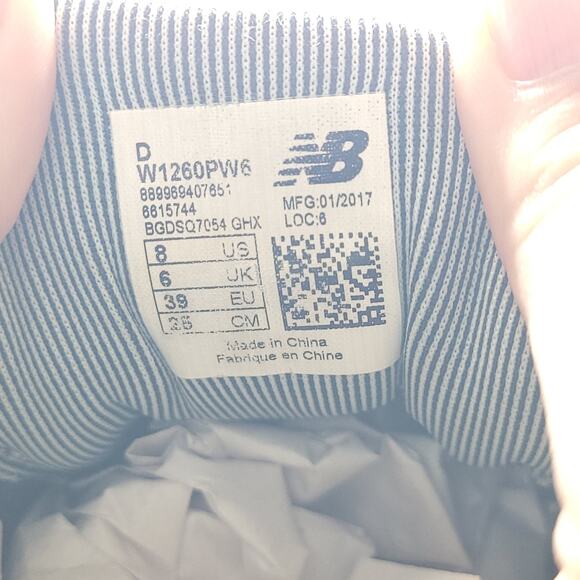 New Balance 1260v6 Silver blue pink Womens Size 8 - Picture 9 of 9